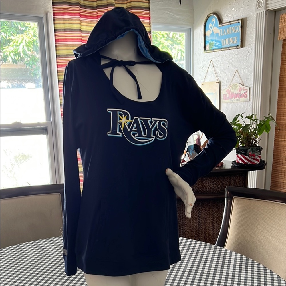 Rays Women's Blue Hoodie Top Size M